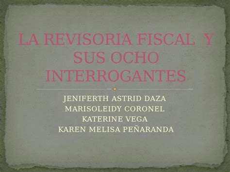 Pptx Aspectos Conceptuales De La Revisoria Fiscal Dokumen Tips