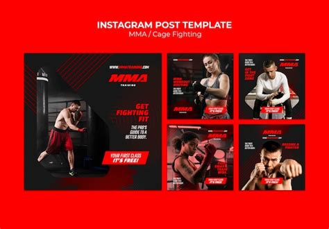 Design Del Modello Sportivo Mma Psd Gratis