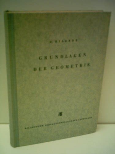 Amazon Grundlagen Der Geometrie David Hilbert Paul Bernays Books