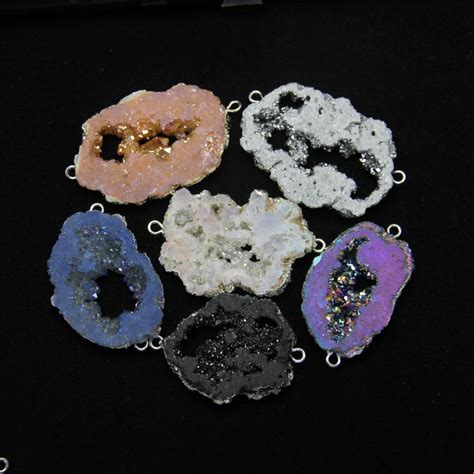 Color Choice Druzy Stone From Earth Handcraft Raw Crystal Geode Druzy