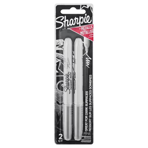 Save On Sharpie Permanent Marker Fine Point Metallic Silver 2 Ct