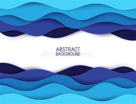 Vector Sea Background Abstract Waves Stock Illustrations