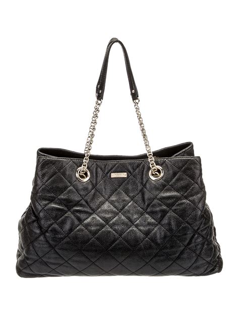 Kate Spade New York Quilted Leather Tote Bag Black Totes Handbags Wka362018 The Realreal