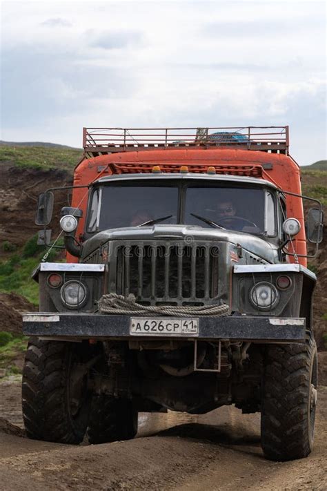 Russischer Off Road Extreme Expedition Lkw Ural Fahren Auf Bergstrasse