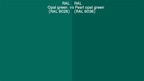 RAL Opal Green Vs Pearl Opal Green Side By Side Comparison