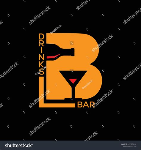 Drinks Bar Logo Template Letter B Stock Vector (Royalty Free ...
