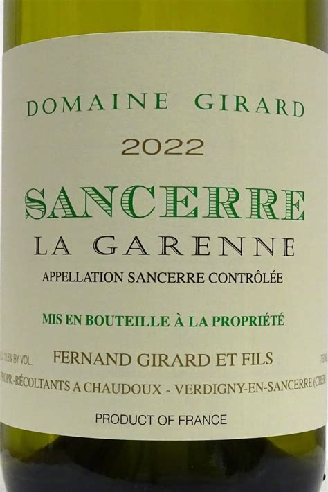 Girard 2022 Sancerre La Garenne Chambers Street Wines