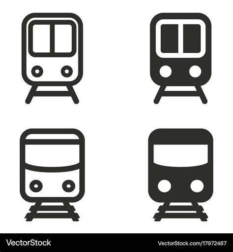 Metro icon set Royalty Free Vector Image - VectorStock