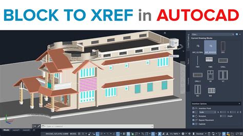 Block To Xref Tool In Autocad Block To Xref Youtube