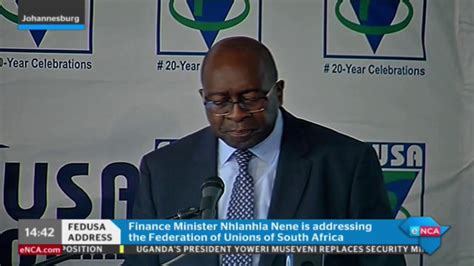 Enca On Twitter Watch Fedusa Minister Nene Speaks On The Issue