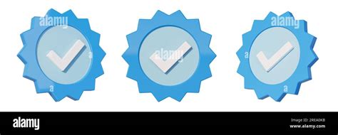 Profile Verification Check Mark Social Media Icon Blue Verified Badge