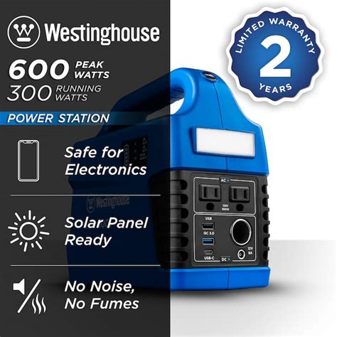 Westinghouse 300 Rated600 Peak Watt Campingrv Power Station 300 Watts Portable Power Station