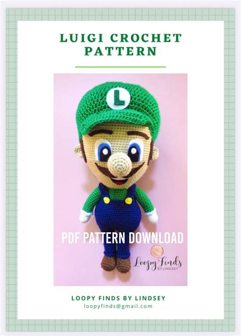 Luigi Crochet Amigurumi Pattern - Etsy