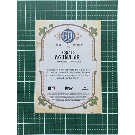 TOPPS MLB 2022 GYPSY QUEEN 68 RONALD ACUNA JR ATLANTA BRAVES ベースカード