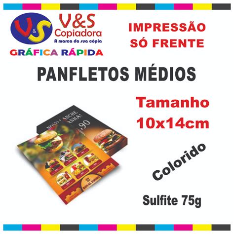 1000 Panfletos Personalizados Tamanho 10x14 Papel Sulfite 75g