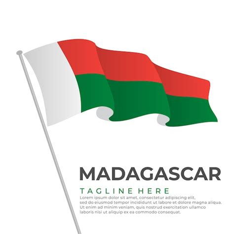 Premium Vector Template Vector Madagascar Flag Modern Design