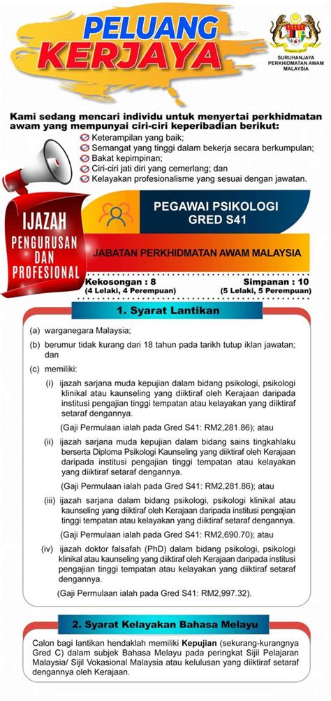 Iklan Jawatan Jabatan Perkhidmatan Awam Malaysia JPA Portal Kerja