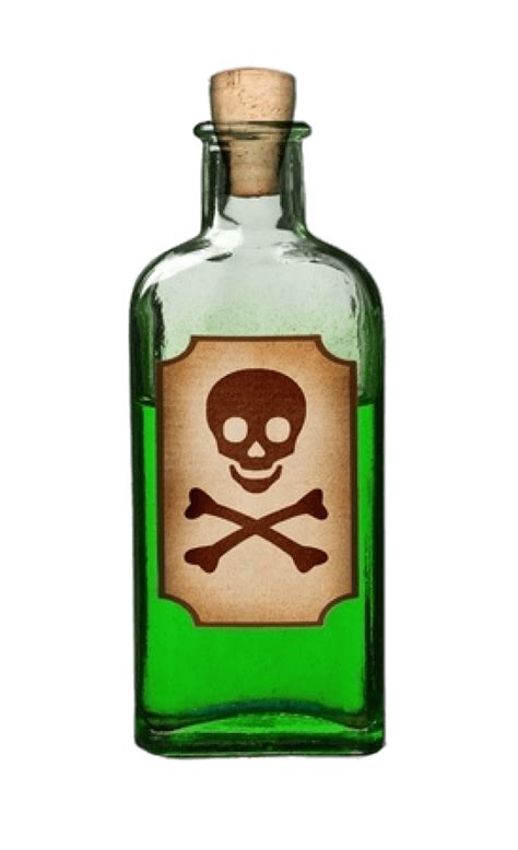 Bottle Of Green Poison transparent PNG - StickPNG