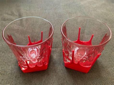 Makers Mark Red Wax Dipped Drip Whiskey Tumbler Cocktail Glasses Set Of Two Ebay