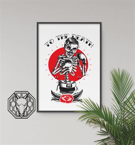 Old School Boxer Wall Art Great Boxing Gift Perfect for a Tattoo Fans ...