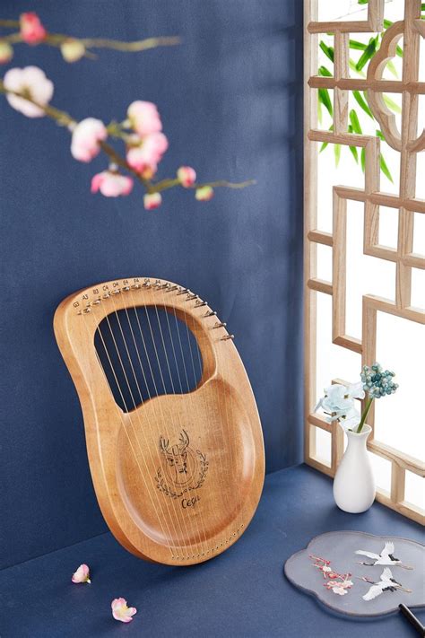 Arpa Lira Lyre Harp Cega Solida Cafe Claro Caoba Lyreclass LH16W P Musica