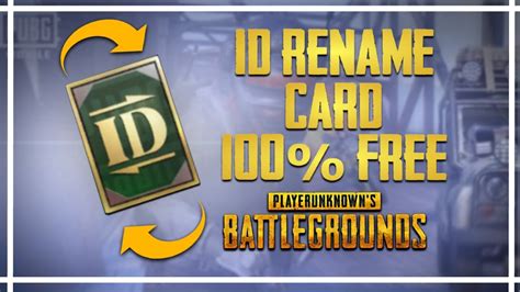 How To Get Free Id Rename Card In Pubg Mobile Get Free Rename Card In