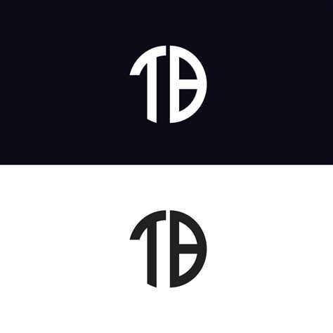 Tb Letter Logo Vector Template Creative Modern Shape Colorful Monogram