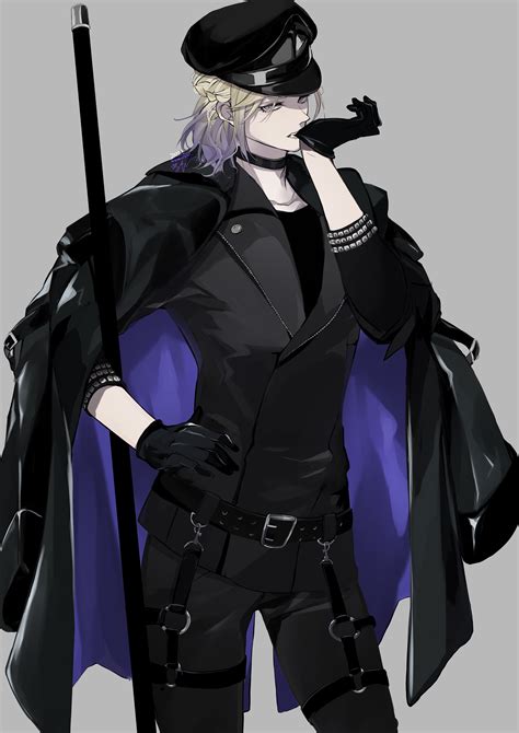 Safebooru 1boy Absurdres Belt Bishounen Black Belt Black Coat Black Gloves Black Pants Black