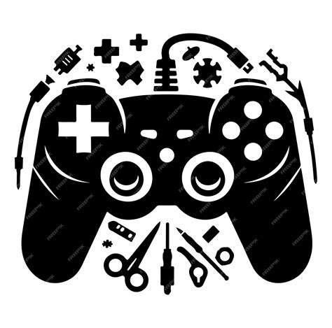 Premium Vector | Game logo vector illustration black color