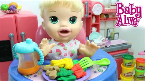 Baby Alive Sara Comilona Comendo Comidinha De Massinha Play Doh Youtube