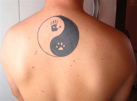 Human Hand Paw And Animal Paw Yin Yang Tattoo Ying Yang Tattoo Yin