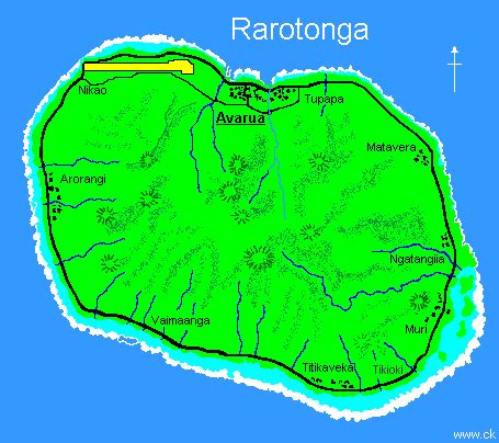 Rarotonga Island Map - Rarotonga Cook Islands • mappery