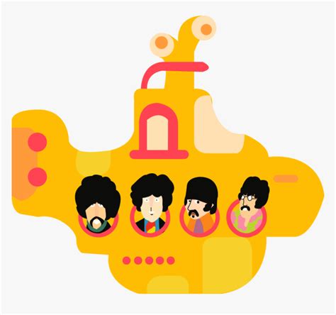 Beatles Vector Yellow Submarine, HD Png Download - kindpng