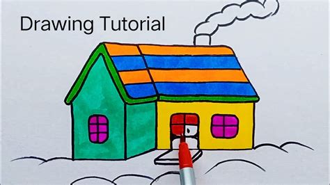 How To Draw A House For Kids How To Draw A House Step By Step Easy