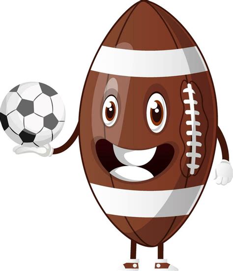 Football Character With Soccer Ball Vector Art At Vecteezy