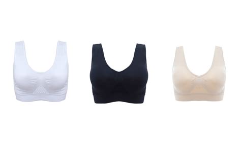 Seamless Soft Bra White Black And Beige Offer Wowcher