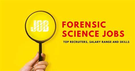 Forensic Science Jobs Top Recruiters Salary Range And Skills