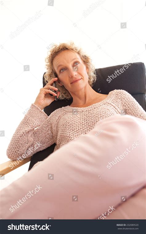 Beautiful Mature Professional Woman Sitting Relaxing Stock Photo 232089520 Shutterstock