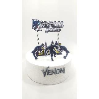 Topo De Bolo Topper Personalizado Venom Shopee Brasil