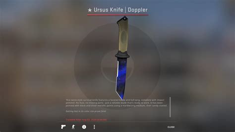 First Knife Unbox Factory New Ursus Doppler R Csgo