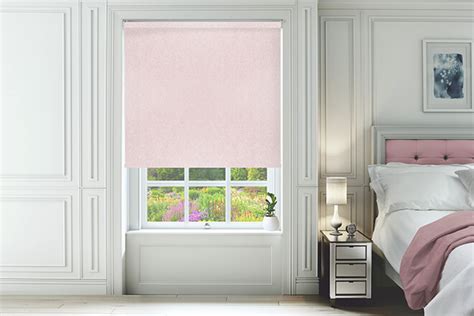 Athena Textured Blackout Roller Blind In Pink Unbeatable Blinds