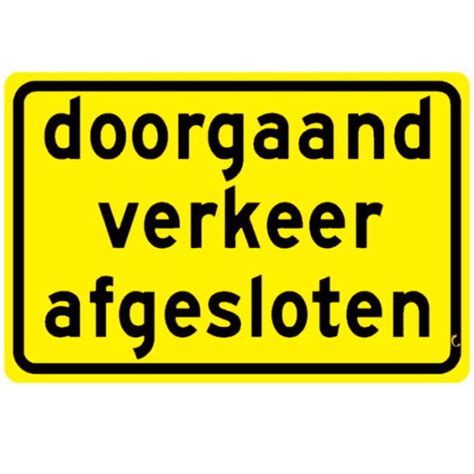 Doorgaand Verkeer Afgesloten