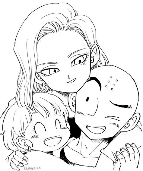 Krillin's family | Dragon ball artwork, Anime dragon ball super, Anime ...