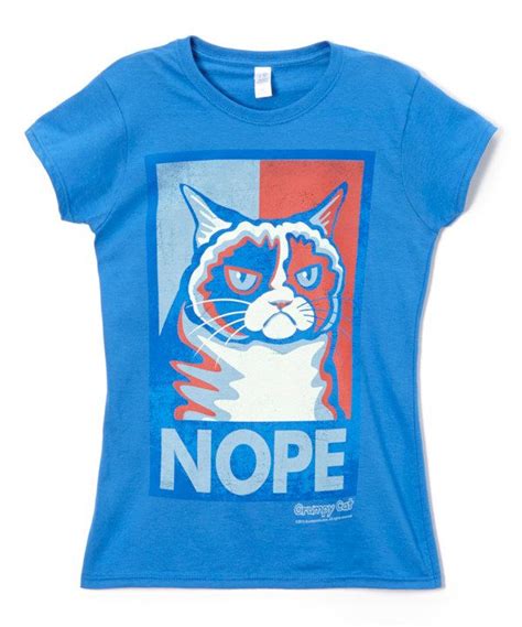 Look At This Blue Grumpy Cat Nope Tee Women On Zulily Today