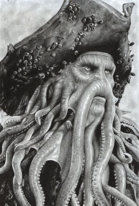 Pin By Rohit Tattooist On Drawing Stuff Davy Jones Pirate Art Scary Art