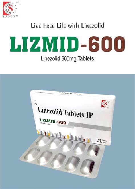 LIZMID 600 Linezolid 600 Mg Tablet Packaging Type Alu Alu Packing At