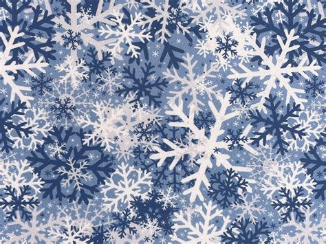 Camo Snowflakes Cotton Print Blue