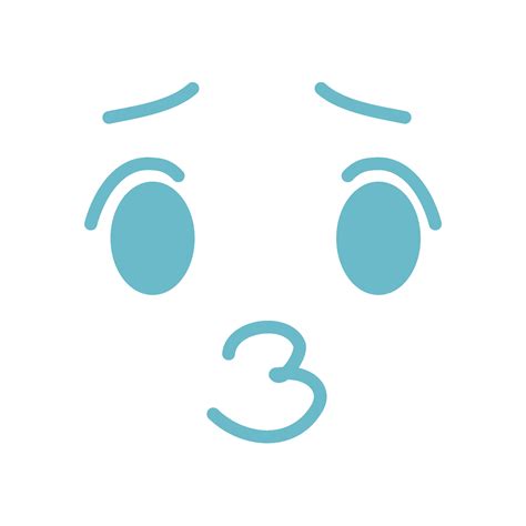 Kawai Face Expresion Cute Emoji 38141398 Vector Art at Vecteezy