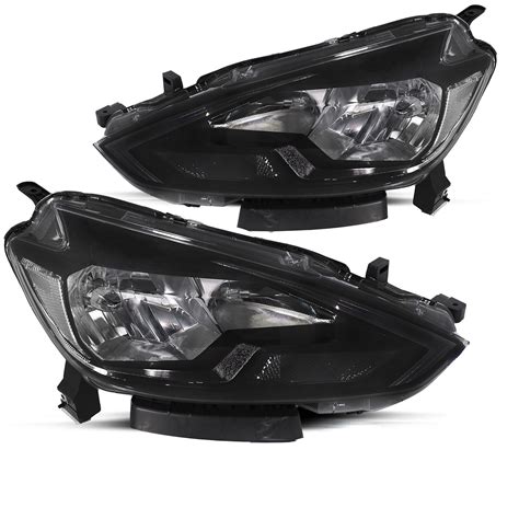 Black Headlights Assembly Lamps Pair For 2016 2017 2018 2019 Nissan Sentra Sedan Ebay