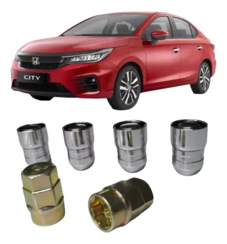 Set 4 Birlos Seguridad Honda City 2022 2023 2024 2 Llaves Meses Sin